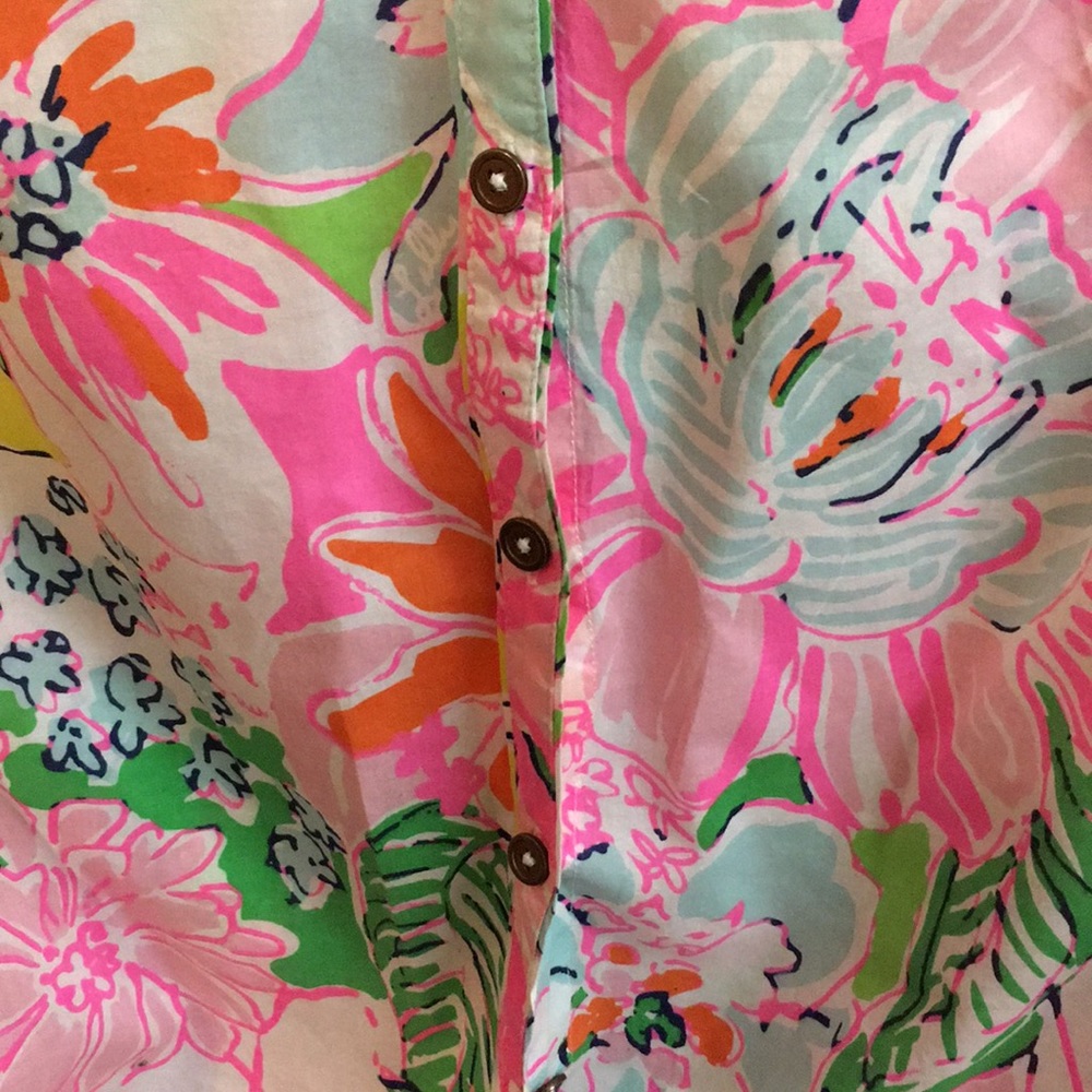 Great Lilly Pulitzer Nosey Posey button down S! - Picture 5 of 7
